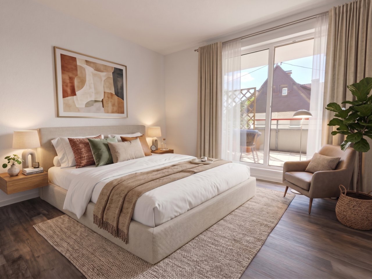 Virtuelles Home Staging Schlafzimmer